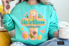 Latch Hook He Is Risen PNG | Easter Png Product Image 1