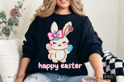 Faux Latch Hook Happy Easter Bunny PNG | Easter Png Product Image 1