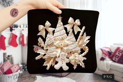Coquette Embroidery Christmas PNG Product Image 1