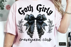 Goth Girly Graveyard Club PNG | Goth PNG Product Image 1