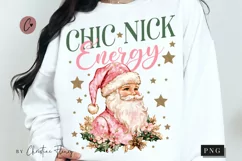 Pink Christmas Chic Nick Energy PNG | Christmas PNG Product Image 1