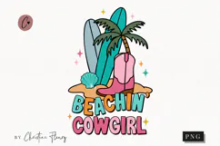 Beachin Cowgirl PNG | Summer PNG Product Image 1