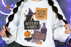 Witchy Vibes Halloween Collage PNG | Halloween PNG Product Image 1