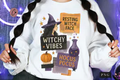 Witchy Vibes Halloween Collage PNG | Halloween PNG Product Image 1