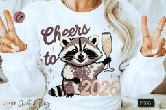 New Year Funny Raccoon PNG - 4 Designs Product Image 3