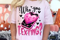 Who You Texting Funny PNG | Crazy Girlfriend PNG Product Image 1