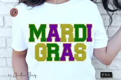 Faux Letter Patch Mardi Gras PNG, Mardi Gras PNG Product Image 1