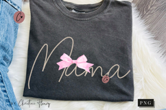Coquette Pearl Mama PNG Design | Mothers Day PNG Product Image 1