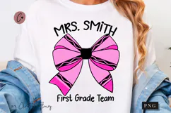Pink Crayon Coquette Bow PNG | Back To School PNG Product Image 1