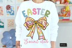 Easter Social Club Coquette Bow PNG, Easter PNG Product Image 1