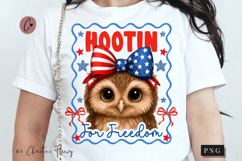 Hootin For Freedom Funny PNG | 4th Of July PNG Product Image 1