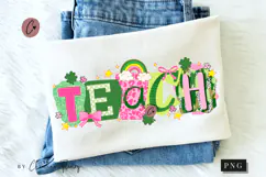 Preppy Ransom Teach PNG | St Patrick's Day PNG Product Image 1
