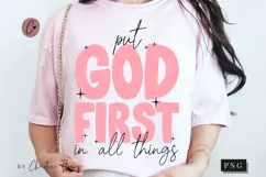 Put God First In All Things PNG | Bible Verse PNG Product Image 1