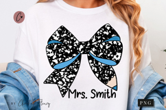 Blue Composition Pencil Bow PNG | Back To School PNG Product Image 1