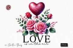 Love Is In The Air Valentines Quote PNG | Valentines Day PNG Product Image 1