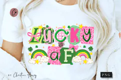 Preppy Ransom Lucky AF PNG | St Patrick's Day PNG Product Image 1