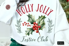 Holly Jolly Festive Club Christmas PNG Product Image 1