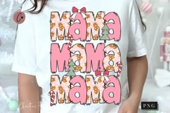 Pink Christmas Mama PNG | Christmas PNG Product Image 1