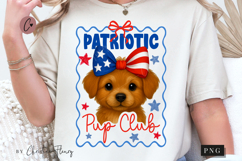 Patriotic Pup Club Funny PNG | 4th Of July PNG Product Image 1