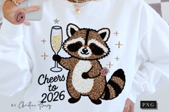 New Year Funny Raccoon PNG - 4 Designs Product Image 5