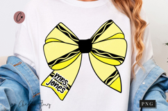 Yellow Crayon Coquette Bow PNG | Back To School PNG Product Image 1