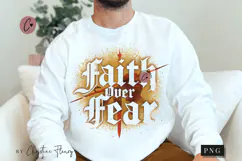 Faith Over Fear Christian PNG Product Image 1