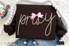 Coquette Pearl Pray PNG Design | Christian Png Product Image 1