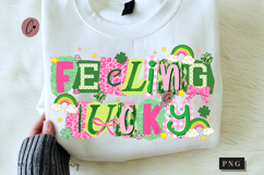 Preppy Ransom Feeling Lucky PNG | St Patrick's Day PNG Product Image 1