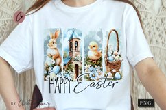 Happy Easter PNG, Brushstroke Easter PNG Product Image 1