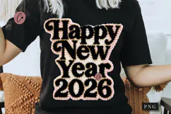 Preppy Girly New Years PNG Faux Latch Hook - 4 Designs Product Image 4