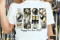 Retro New Year 2025 PNG | New Years PNG Product Image 1