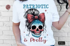 Patriotic & Pretty Skeleton Patriotic PNG | 4th Of July PNG Product Image 1