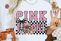 Checkered Football Pink Out PNG Product Image 1