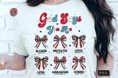 Retro God Says You Are 4th Of July PNG | Patriotic PNG Product Image 1