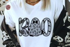 Halloween Lace Boo Ghost PNG Product Image 1