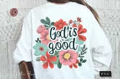 Flower God Is Good PNG | Christian PNG Product Image 1