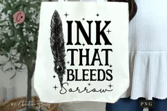 Ink That Bleeds Sorrow Gothic PNG | Tortured Poet PNG Product Image 1