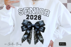 Black Bow Pink Senior 2026 PNG Product Image 1