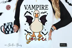 Vampire Goose Halloween PNG | Spooky Season Png Product Image 1