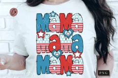 Doodle 4th Of July Mama PNG | Patriotic PNG Product Image 1