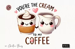 Cream To My Coffee Funny Valentine Png Product Image 1