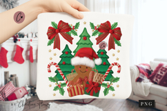 Coquette Embroidery Christmas PNG Product Image 1