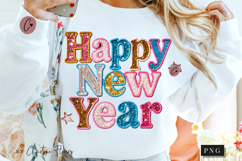 Patchwork Happy New Year PNG Product Image 1