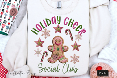 Faux Embroidery Christmas Social Club PNG Product Image 1