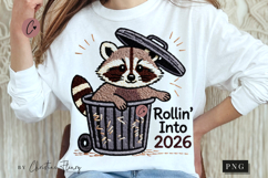 New Year Funny Raccoon PNG - 4 Designs Product Image 4