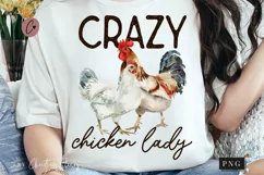 Crazy Chicken Lady PNG | Farmhouse PNG Product Image 1