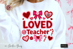 Valentine Loved Teacher PNG Latch Hook Yarn Product Image 1