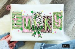 Preppy Coquette Lucky PNG | St Patrick's Day Png Product Image 1