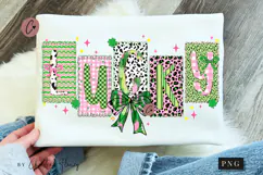 Preppy Coquette Lucky PNG | St Patrick's Day Png Product Image 1