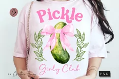 Coquette Pickle Girly Club PNG, Funny Png Product Image 1